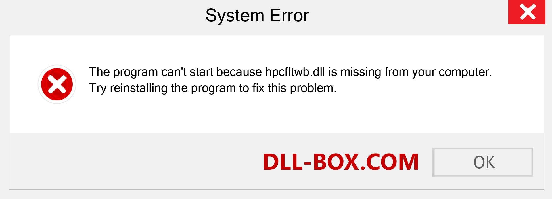  hpcfltwb.dll file is missing?. Download for Windows 7, 8, 10 - Fix  hpcfltwb dll Missing Error on Windows, photos, images